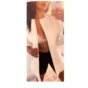 Vintage 90s Christian Dior Separates cream wool button blazer sz 12